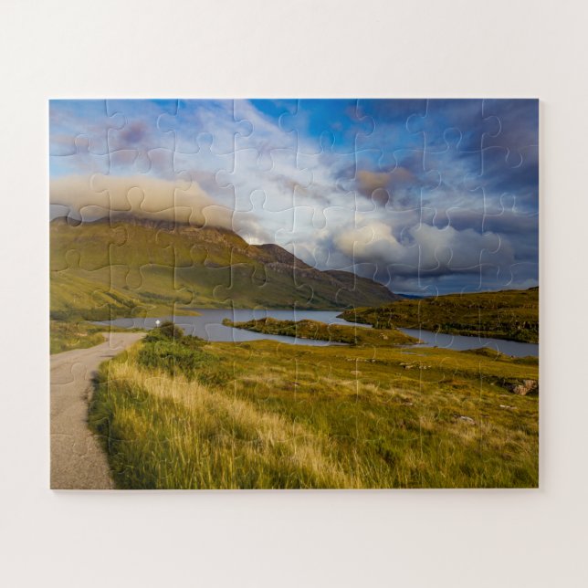 Quebra-cabeça Primavera Scottish Mountain Lake Landscape Highlan (Horizontal)