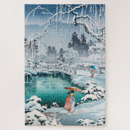 Quebra-cabeça Primavera Snow em Maruyama por Tsuchiya Koitsu