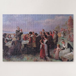 Quebra-cabeça Primeira Ação de Graças em Plymouth, em 1621