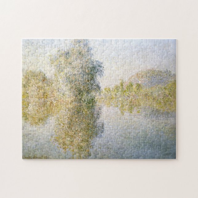 Quebra-cabeça Primeira Manhã, Seine Giverny Monet, Belas Artes (Horizontal)