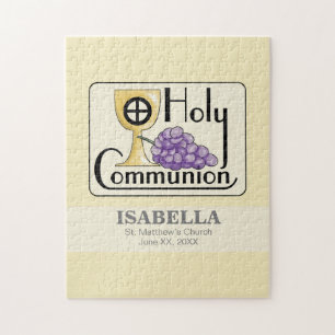 Quebra-cabeça Primeiras Uvas e Taças Comunitárias, Personalizáve