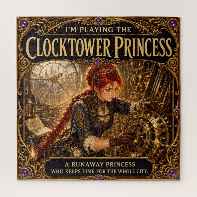 Quebra-cabeça Princesa da Torre do Relógio Heroína Steampunk de  (Vertical)