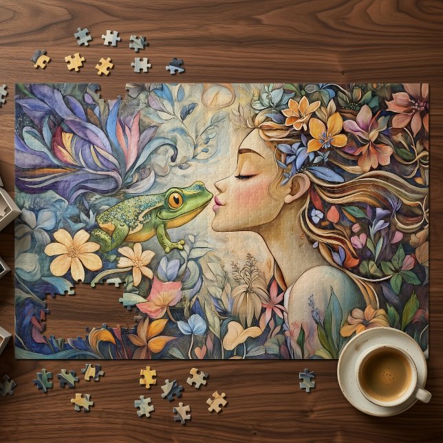 Quebra-cabeça Princesa de Conto de Fadas e Sapo Puzzle de 1014 P (Criador carregado)