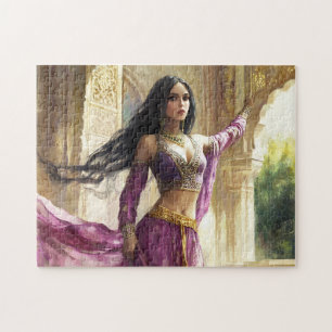 Quebra-cabeça Princesa Fantasia Arábica Arte Palácio Encantado