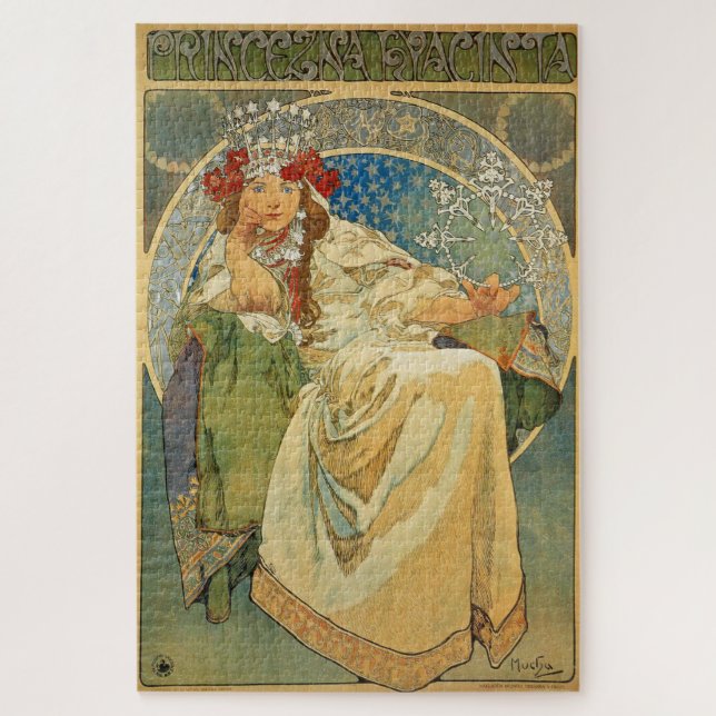 Quebra-cabeça Princesa Jacinto por Alphonse Mucha (Vertical)