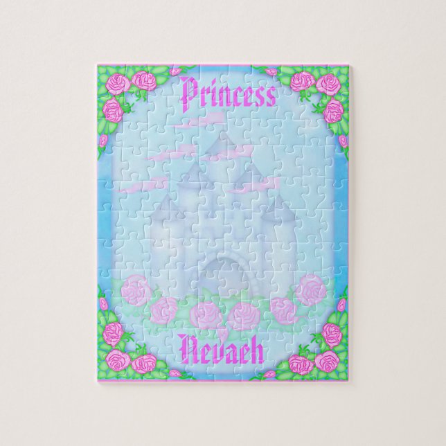 Quebra-cabeça Princesa real bonito Castelo Customizável Confusão (Vertical)