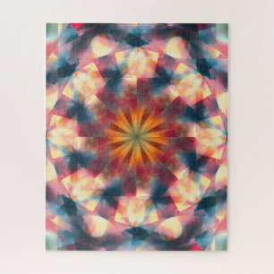 Quebra-cabeça Prismático Caleidoscópico Psicodélico Mandala
