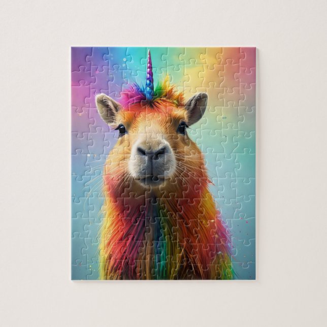 Quebra-cabeça Prismhorn: O Rainbow Capybaraicorn, (Vertical)
