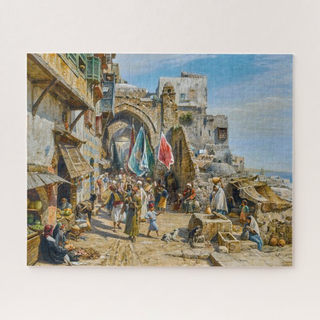 Quebra-cabeça Procissão em Jafa | Gustav Bauernfeind | (Horizontal)