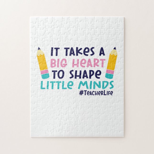 Quebra-cabeça Professor de presentes | É Um Coração Grande (Vertical)