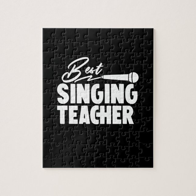Quebra-cabeça Professor de presentes | Melhor Professora Cantora (Vertical)