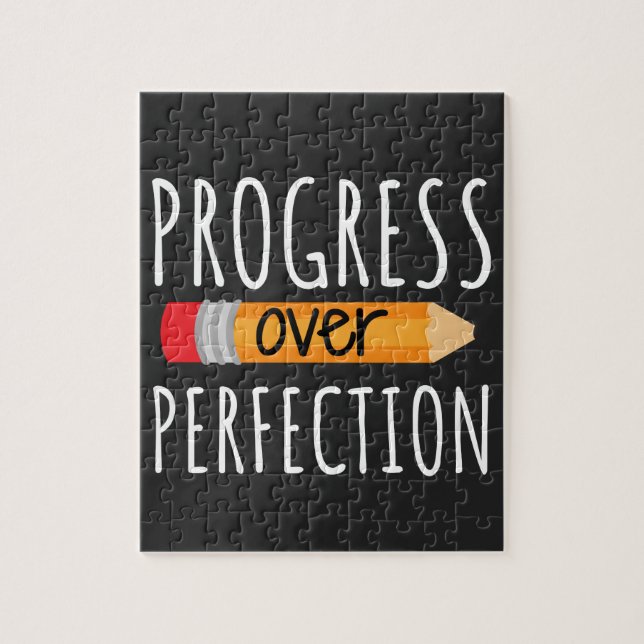 Quebra-cabeça Progresso Motivacional Sobre A Perfeição (Vertical)