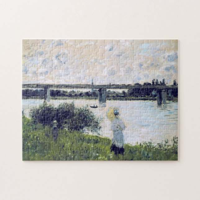 Quebra-cabeça Promenade perto da Ponte Argenteuil Monet Fine Art (Horizontal)