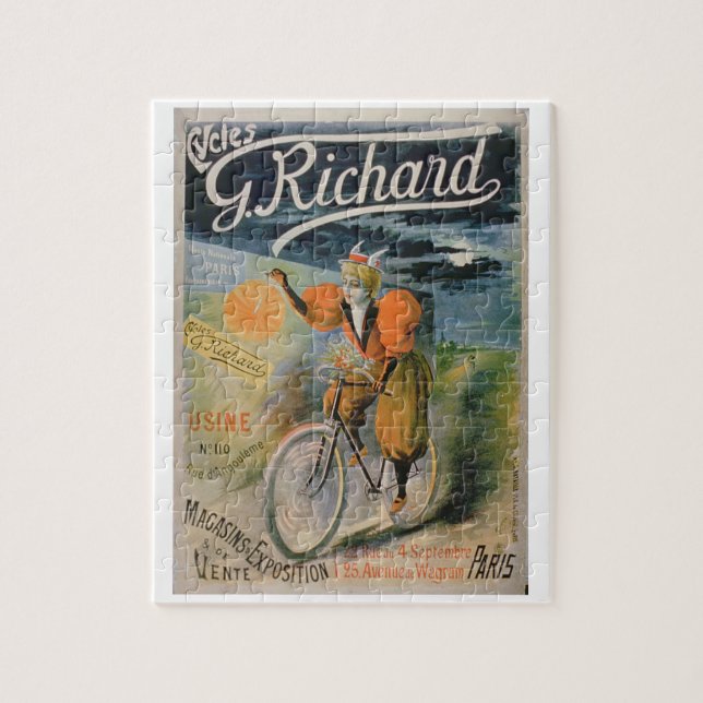 Quebra-cabeça Propaganda de poster "G. Richard Ciclo", Paris (Vertical)
