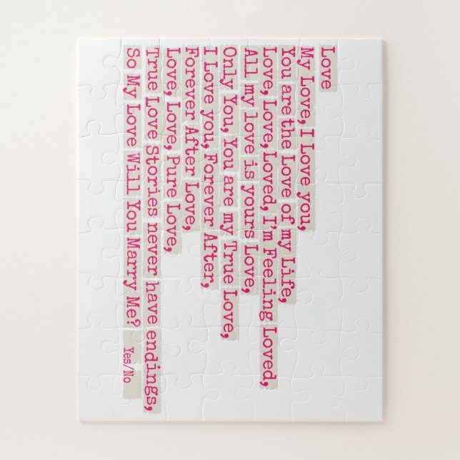 Quebra-cabeça Proposta/Casado-me? (Vertical)