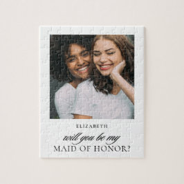 Quebra-cabeça Proposta de Bridesmaid de Foto de Script Minimalis