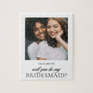 Quebra-cabeça Proposta de Bridesmaid de Foto de Script Minimalis