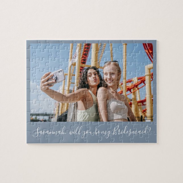 Quebra-cabeça Proposta de Bridesmaid Personalizada para Caligraf (Horizontal)