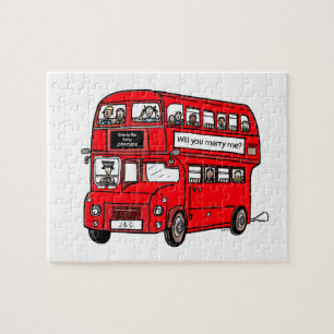 Quebra-cabeça Proposta de casamento do Red Double Decker London