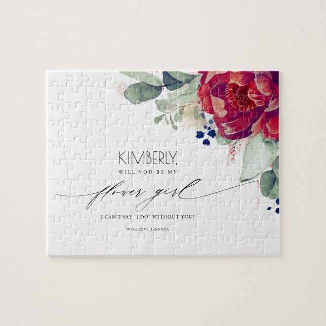 Quebra-cabeça Proposta de Flor Vermelha e Brilhante (Horizontal)