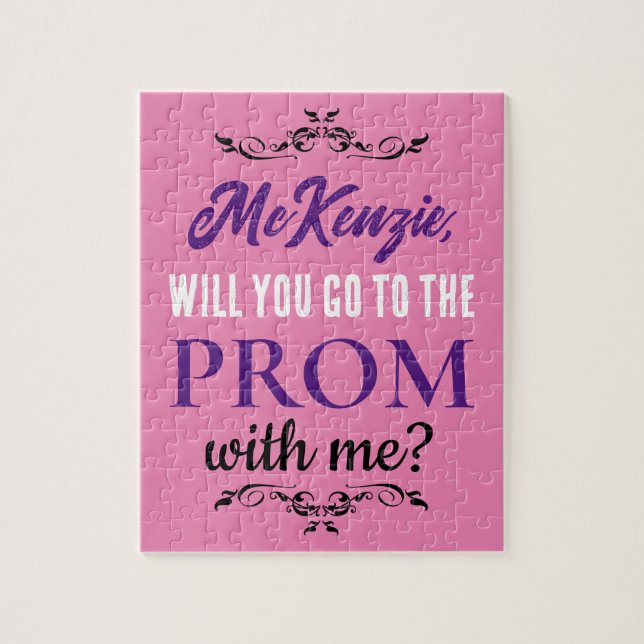 Quebra-cabeça Proposta para ela para Baile de formatura ou perso (Vertical)