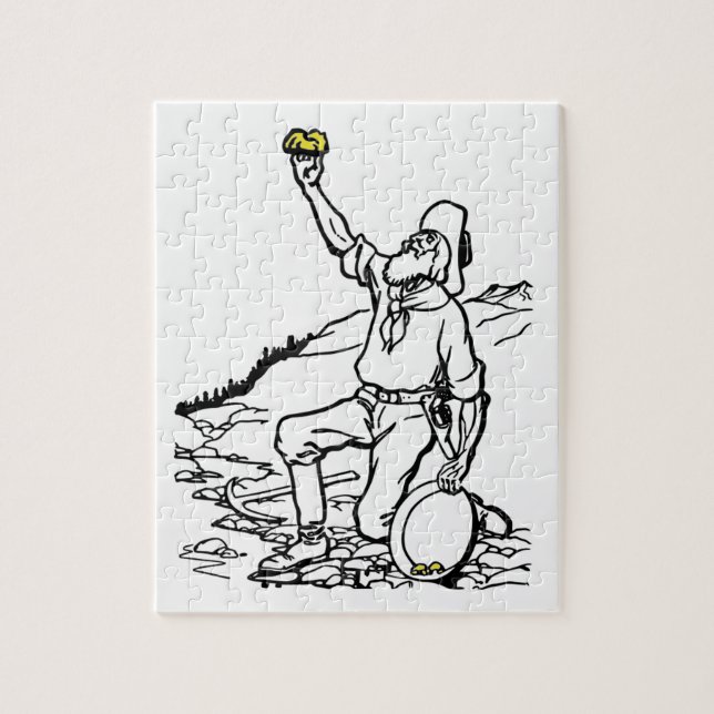 Quebra-cabeça Prospector Dourado de Tempo Antigo (Vertical)