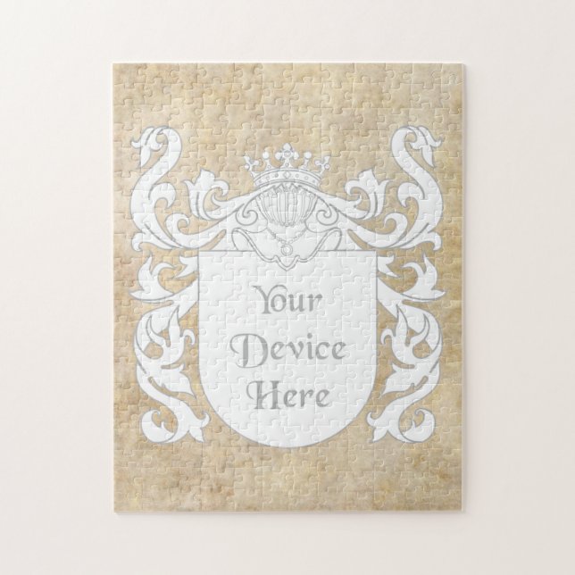 Quebra-cabeça Protetor heráldico customizável (Vertical)