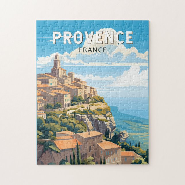 Quebra-cabeça Proveniência França Viagem Art Vintage (Vertical)