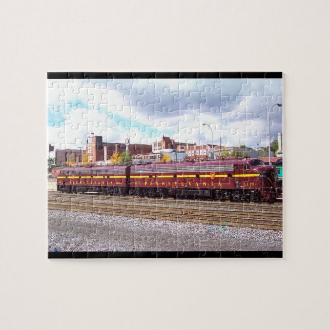 Quebra-cabeça PRR E-8A (JTFS) 5809 e 5711 em Altoonia Railfest (Horizontal)