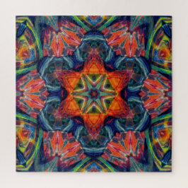 Quebra-cabeça Psicodélica Colorida Kaleidoscópio Padrão