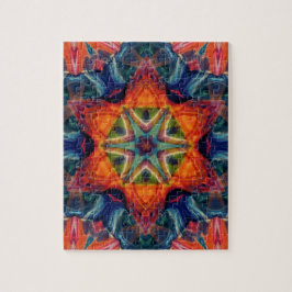 Quebra-cabeça Psicodélica Colorida Kaleidoscópio Padrão