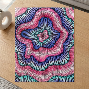 Quebra-cabeça Psicodélicas Linhas Orgânicas Abstratas Onduladas