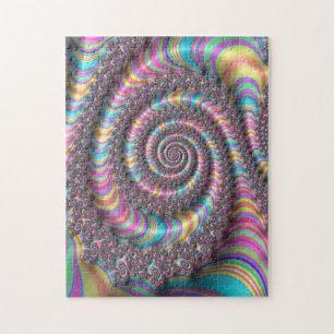 Quebra-cabeça Psicodélico Rainbow Unicórnio Funky Nautilus Fra