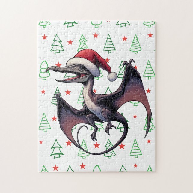 Quebra-cabeça Pterodactyl de Natal (Vertical)