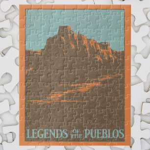 Quebra-cabeça Pueblos Antigos de Taos Novo México, Arte de Poste