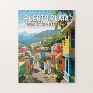 Quebra-cabeça Puerto Plata República Dominicana Viagem Art Vinta