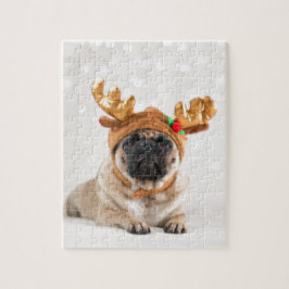 Quebra-cabeça Pug do XMas