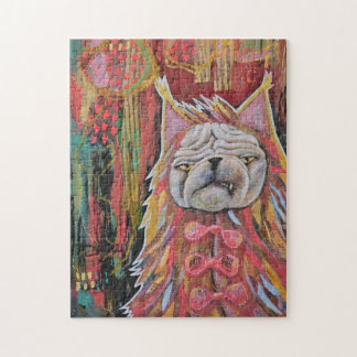 Quebra-cabeça Pug Fingindo, uma colagem abstrata de mascaramento