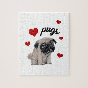 Quebra-cabeça Pugs do amor