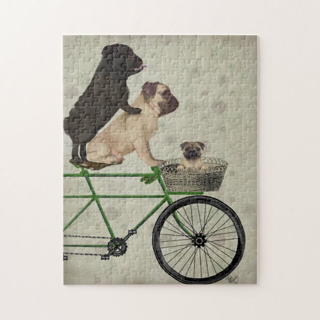 Quebra-cabeça Pugs na Bicicleta (Vertical)