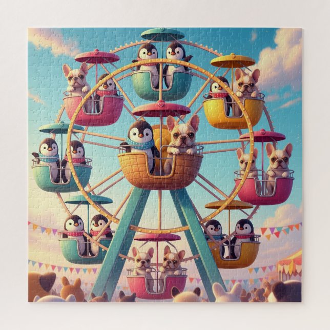 Quebra-cabeça Pugs & Penguins Ferris Wheel (Vertical)