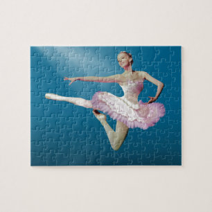 Quebra-cabeça Pulando a bailarina no azul