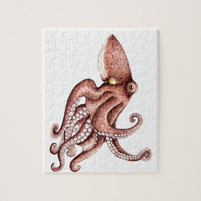 Quebra-cabeça Pulpo - Octopus vulgaris (Vertical)