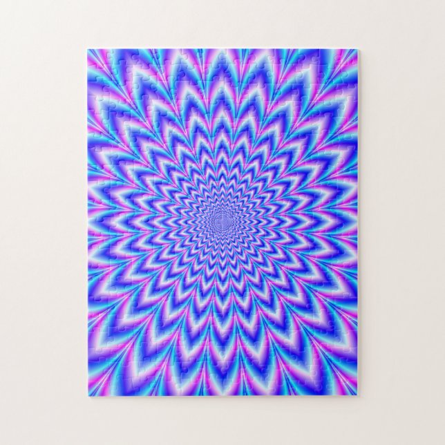Quebra-cabeça Pulso de 24 pontos em rosa azul e violeta (Vertical)