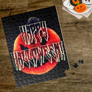 Quebra-cabeça Pumpkin Scare-Wht