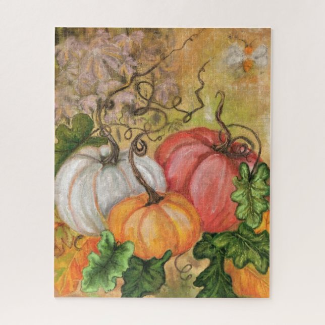 Quebra-cabeça Pumpkins - Aquarela (Vertical)