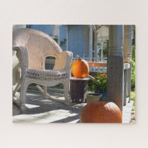 Pumpkins e Wicker Rocker - Martha's Vineyard