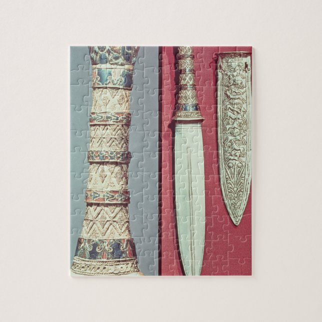 Quebra-cabeça Punhal Dourado e bainha, tesouro de Tutankhamun, (Vertical)