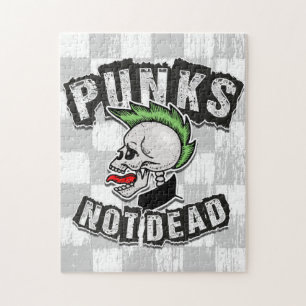Quebra-cabeça Punks Não Morreu Caveira Mohawk Punk Rock Rocker