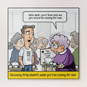 Quebra-cabeça Punny 40th Birthday Jigsaw Puzzle
